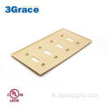 OEM Popular Socket Wall 4 Gang Decorator Wallplate